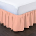 thumbnail image 2 of D.N.G. BEDDINGS 1 Piece Dust Ruffle Bed Skirt, 10 Inch Deep Pocket, 800 Thread Cotton 100% Egyptian Cotton, California King Size (72" x 84") Inch, Solid Peach, 2 of 2