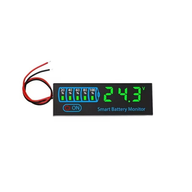 BTOER Li-Ion Battery Tester 7-55V Acid Battery Charge Indicator Tester LED Display