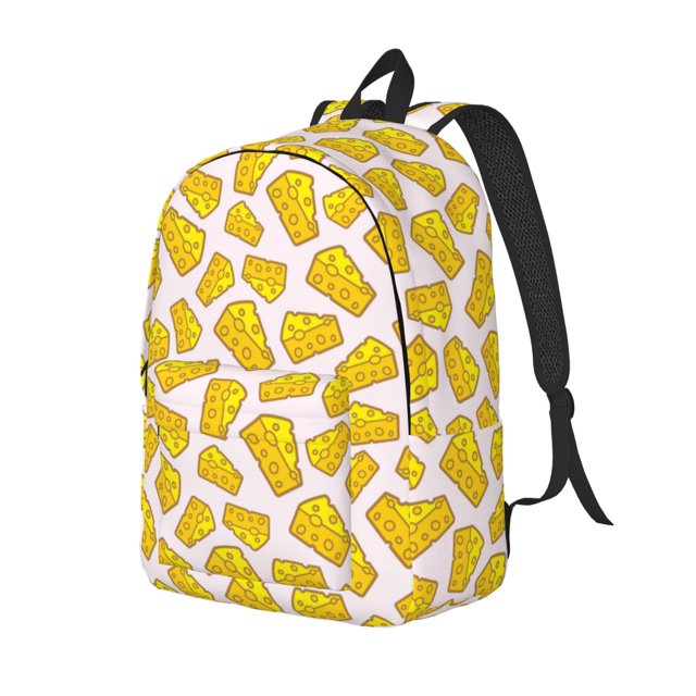Fotbe Cheese Mochila de Lona con Estampado, Mochila Duradera, Mochila Versátil de Alta Calidad, Mochila Compacta Vintage-Small
