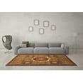 thumbnail image 3 of Ahgly Company Indoor Square Oriental Brown Modern Area Rugs, 7' Square, 3 of 4