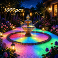 thumbnail image 2 of 1000PCS Glow in the Dark Pebbles, Luminous Rocks for Fish Tank Gravel, Walkway Stones, Yard Landscaping Decorative Granules, Multicolor, 2 of 6