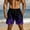 Purple, variant on Mens Cargo Shorts Mens Golf Shorts Men's Casual Homewear Flame Printing Funny Printed Trousers Beach Sports Shorts Fast-Drying Trousers Purple S