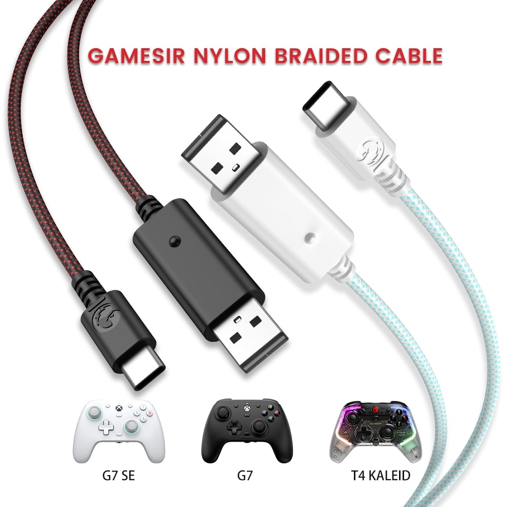 GameSir USB-C Cable for G7 SE, G7, T4 Kaleid (Black & Red)