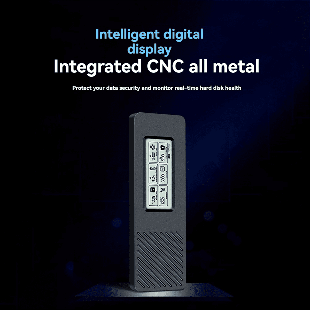 M.2 Hard Drive Box NVME/NGFF Dual Protocol SSD Enclosure NVME to USB3.2 Intelligent Digital Display M.2 Case,1 x Hard Drive Case with accessories 1 x Chinese and English instruction manual