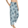 thumbnail image 2 of Xecao Cute Hippopotamus Women's Straight Lounge Pajama Pants: The Epitome of Relaxed Sleepwear, 2 of 9