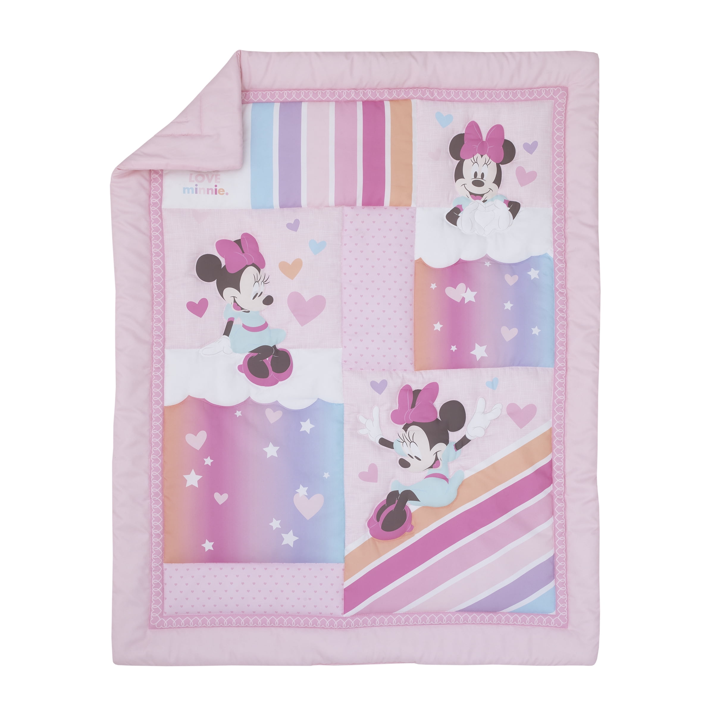 Disney Minnie Mouse Be Happy 3-PC Mini Crib Set
