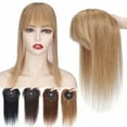 thumbnail image 3 of Benehair 100% Real Remy Human Hair Mono Topper Toupee Clips Hairpiece Top Wigs Caramel BLONDE 16inch US, 3 of 12
