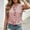 Pink, variant on ClodeEU Women's Ruffle Cap Sleeve Button Down Blouse, V Neck Floral Print Casual Top Beige,Women's Plus L