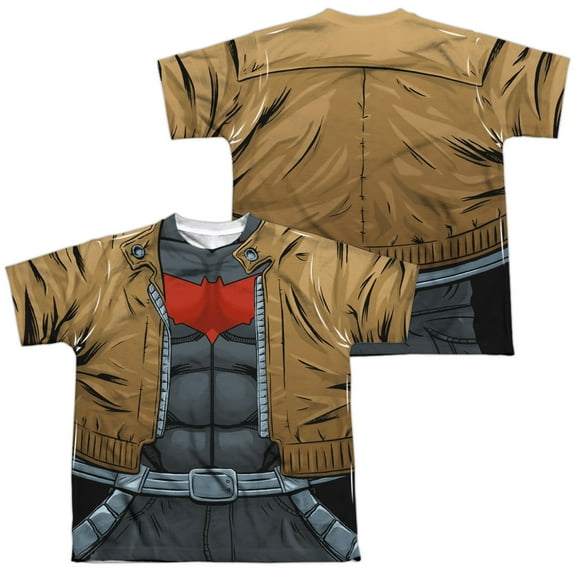 Batman - Red Hood Uniform (Front/Back Print) - Youth Short Sleeve Shirt - Large