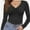 Black, variant on Long Sleeve Shirts for Women V Neck Basics Tops Lightweight Base Layer Slim Fit Top Undershirts