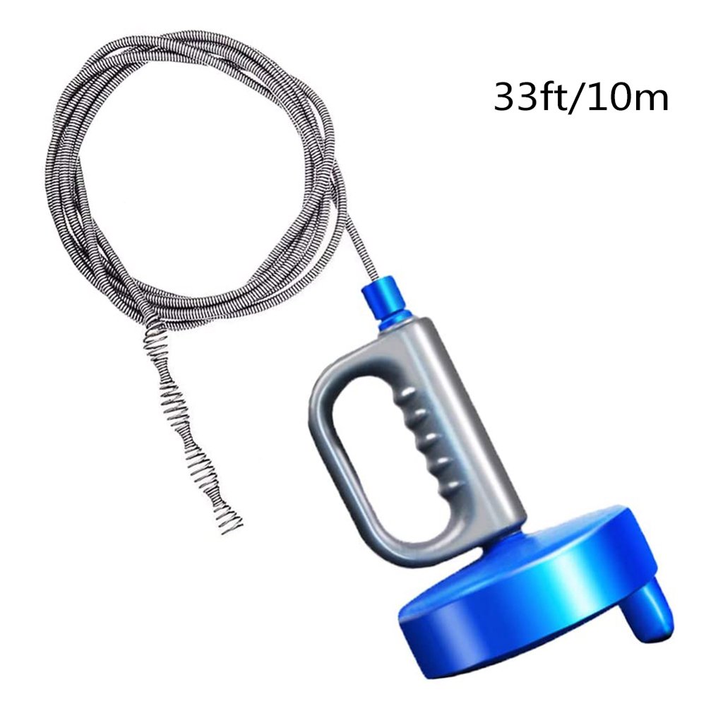 32.8ft Drain Auger Plumbing Sink Auger Hair Clog Remover Heavy Duty