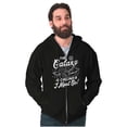 thumbnail image 5 of Outer Space Galaxy Adventure Cool UFO Zip Up Hoodie Men's Women's Brisco Brands S, 5 of 6