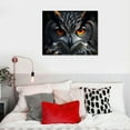 thumbnail image 4 of Nawypu  Canvas Wall Art Orange Eye Black Owl Canvas Print Artwork Black Birds Animal Wall Art Paintings Framed Ready to Hang for Living Room Dinning Room Bedroom Bathroom Home Decor, 4 of 4