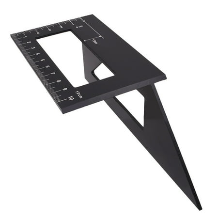 

HAXMNOU Clearance Sale Measuring Tools Aluminum Woodworking Scriber T Ruler Multifunction 45/90 Degree Angle Ruler (Black)