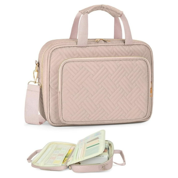 Bible Cover Case for Women Bible Supplies Christian Gifts for Women Church Camp Essentials Christian Bible Journaling Kit Quilted Large Bible Cover with Durable Handle