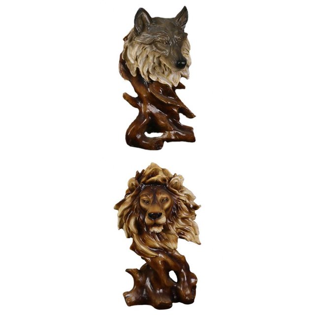 2 piezas cabeza de Amal estatua decoración escritorio escritorio artesanía escultura ornamento Gloria estatua de la cabeza
