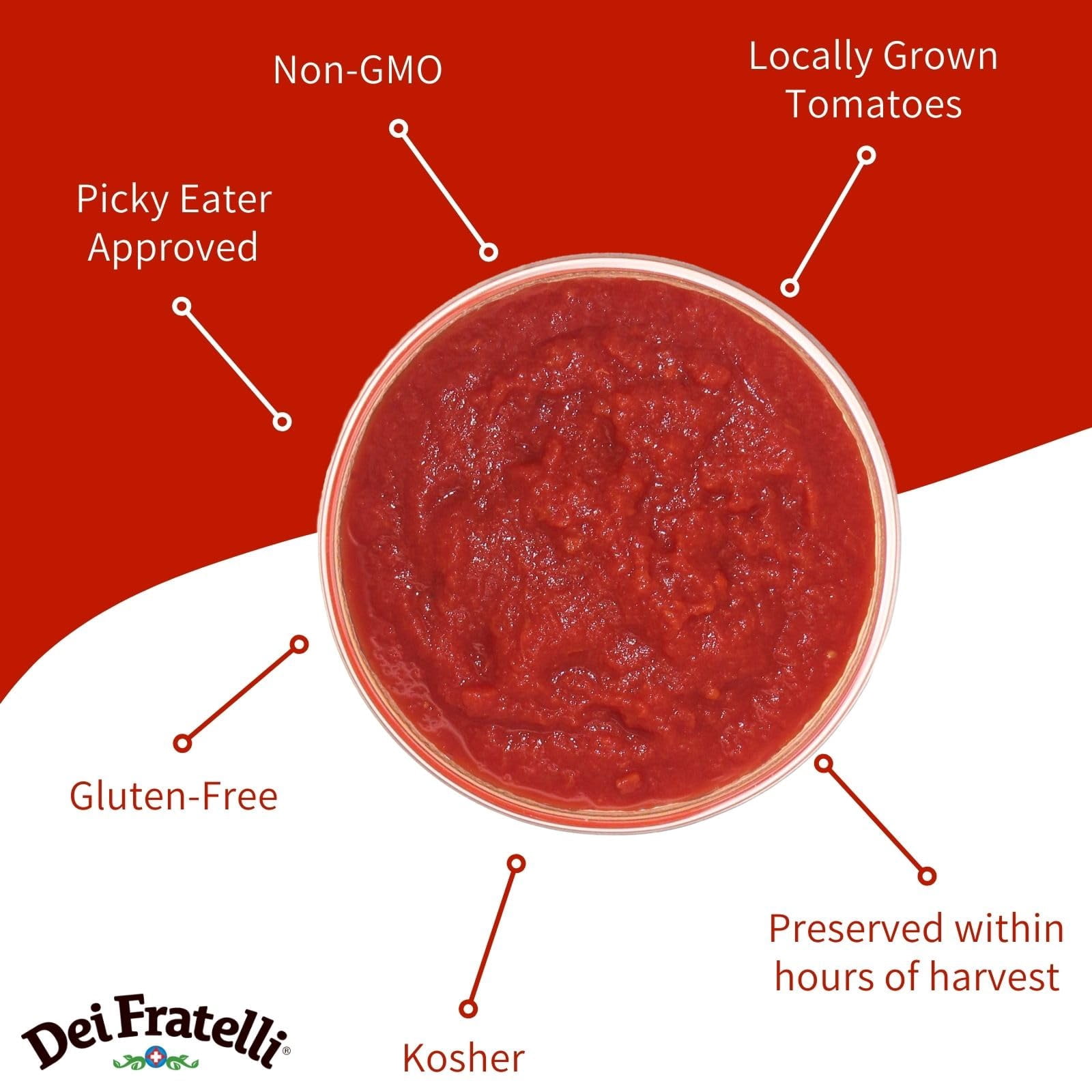 (Pack Of 12) Dei Fratelli Dei Fratelli Crushed Tomato 1 Each