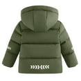 thumbnail image 3 of Glisme Boys Winter Down Jacket Stylish Thickened Warm Down Coat Army Green Leisure Outerwear Size 3-4 Years, 3 of 3