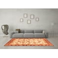 thumbnail image 3 of Ahgly Company Indoor Round Oriental Orange Traditional Area Rugs, 6' Round, 3 of 4