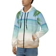 thumbnail image 3 of Honeii Starfish in Beach Print Hoodies for Men, Pullover & Full Zip, Breathable Zip up Hoodie, Sweatshirt-Medium, 3 of 5
