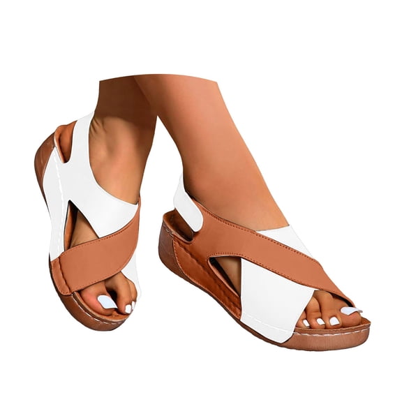 XDDST Womens Sandals Wedge Women Sandals Casual Shoes Orthopedic Sandals Hollow Sports Sandals Orthopedic Flip Flops Summer Casual Sandals