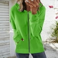 thumbnail image 2 of Rrunsv Women Waterproof Lightweight Rain Jackets Windbreaker Packable Outdoor Hiking Hooded Jacket Warm Up Jacket Women Womens Essentials Green,XL, 2 of 4