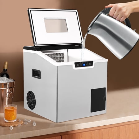 DENEST Self Dispensing Countertop Crushed Ice & Ice Cube Maker Stainless Steel 150-180W