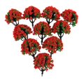 thumbnail image 2 of Milaget 10x Model Trees Architecture Train Railway Wargame Diorama Scenery HO Scale Red, 2 of 8