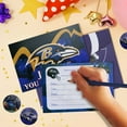 thumbnail image 5 of Set of 16 Black Ravens birthday party invitations with matching envelopes and stickers, Baltimore themed football game invitations, can also be used for collection and party decorations, 5 of 7