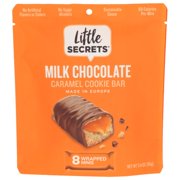 Little Secrets Creamy Caramel Mini Cookie Bars In Milk Chocolate 8 Pack 3.4 oz