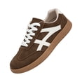 thumbnail image 2 of HTHLVMD Women's Casual Sneakers, Suede Sport Shoes, Everyday Walking Shoes, Women's Retro Gum Sole Fashion Sneakers Casual Retro Walking Shoes-Gum Sole Casual Tennis-Anti Slip Trainers, Brown 8.5, 2 of 5
