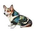 thumbnail image 7 of Honeii Blue Black Butterfly Art Print Small Dog Hoodies Pet Hooded Sweatshirts Fall Winter Puppy Cat Sweaters Warm Clothes for Small Dogs Outfits Costume-X-Large, 7 of 7
