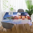 thumbnail image 5 of SKYSONIC 54"X54" Square Tablecloth with Magical Lantern On Snow with Christmas Prints, Anti-Wrinkle and Smooth Table Cloth for Kitchen/Home Wedding Decoration, 5 of 7