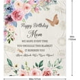thumbnail image 5 of Birthday Gifts for Mom, Happy Birthday Mom Gifts Blanket 50*60, Mom Birthday Gifts from Daughter, Moms Birthday Gift Ideas, Mothers Birthday Gifts from Son, Birthday Gifts for Mom from Son, 5 of 6