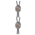thumbnail image 1 of Minnieouse Corbata Bolo para hombre, corbatas occidentales, collar con colgante, corbatas, decoraciones para el día de San Valentín, adornos, regalo de pintura de arena 2piezas Minnieouse CBP189581, 1 of 5