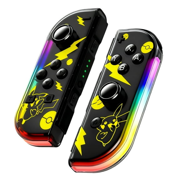 Switch Joypad Replacement Controller,Wireless Controllers Compatible with Switch/OLED/Lite with RGB Lighting,Support Vibration/Motion Control/Wake-up