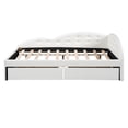 thumbnail image 5 of Euroco Full Size PU Upholstery Daybed, Tufted Sofa Bed with 2 Drawers for Kids Bedroom, White, 5 of 13