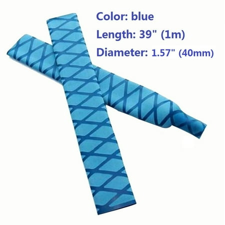 X-Tube Heat Shrink Tube Antiskid Waterproof Insulating Durable 39 Length 1.57 Diameter Blue