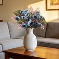 thumbnail image 6 of chaungfeng Peonies Artificial Flowers, Blue Artificial Peonies, Silk Peonies Flowers Fake Peonies Bouquet for Mother's Day Centerpiece Table Wedding Home Decor, 6 of 6