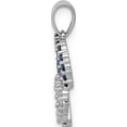 thumbnail image 2 of 14K White Gold Diamond And Sapphire Double Heart Pendant Made In India pm5289-sa-010-wa, 2 of 5
