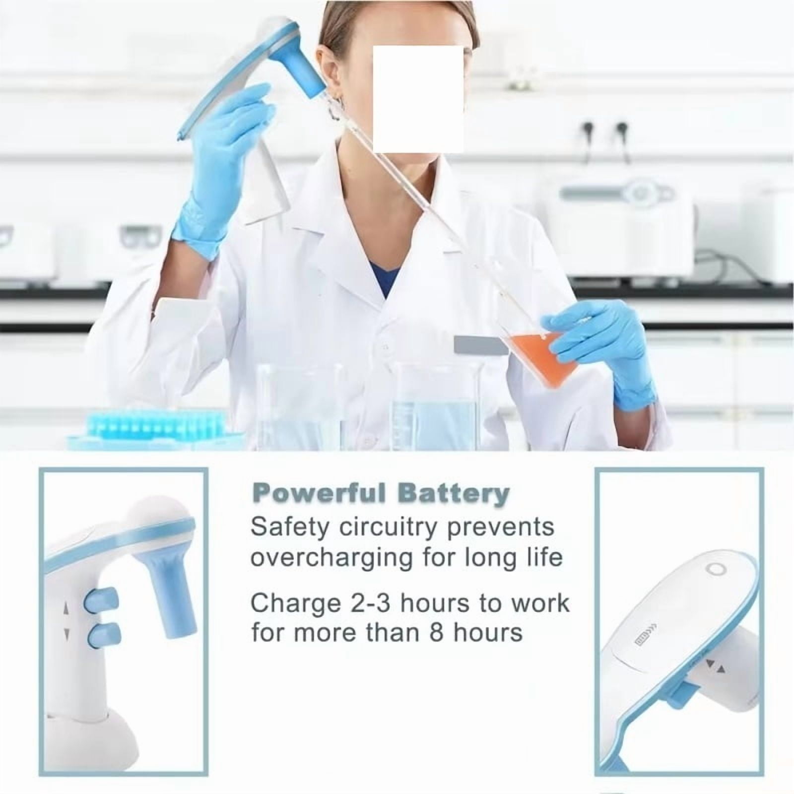 Automatic Pipettes Laboratory Electric Pipet 0.1-100ml Pipette Pump Laboratory Electronic Pipette , High-Accurate