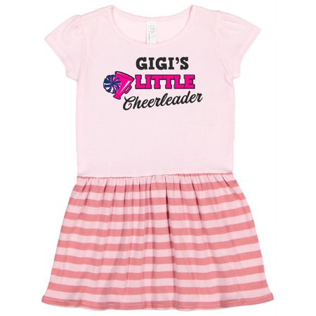 

Inktastic Gigi s Little Cheerleader with Megaphone and Pom Poms Gift Toddler Girl Dress