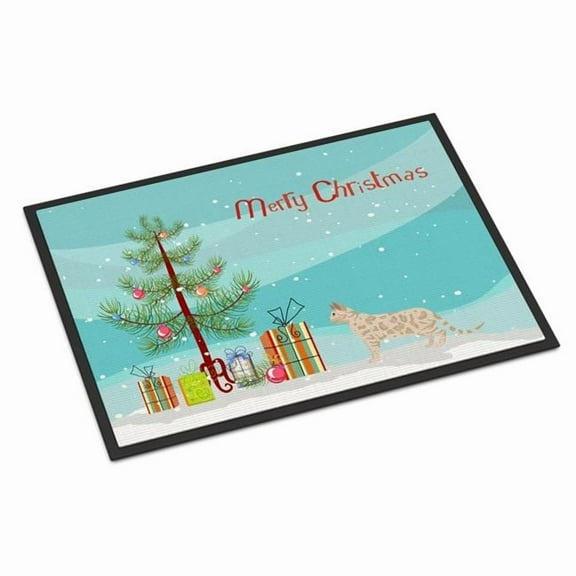 Bengal #1 Cat Merry Christmas Door Mat
