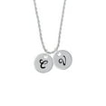 thumbnail image 2 of Delight Jewelry Silvertone Large Script Letter - C - 3/4'' Disc - Silvertone Script Initial Disc - V - Charm Necklace, 20"+3", 2 of 4