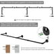 thumbnail image 5 of 2 Pack Estante de Ropa, Perchero Industrial con 6 Pack Gancho, Barra de Ropa Desmontable, Barra Multiusos para Colgar en El Armario, Para Balcón, Baño, Dormitorio (184cm), 5 of 6