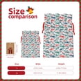 thumbnail image 3 of Rocae Colorful Shark for Christmas Drawstring Linen Gift Bag with Drawstrings Treat Bag Goody Present Bags for Christmas Party Favor-Medium, 3 of 9