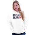thumbnail image 4 of 1984 Presidential Election Political Unisex Plus Fleece Graphic Hoodie Brisco Brands 2X, 4 of 5