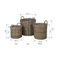 thumbnail image 5 of Kouboo Kobo Handles Rattan Storage Basket, Gray, 5 of 13