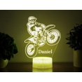 thumbnail image 4 of YSITIANNA Motocross Night Light 3D Illusion Lamp Night Stand Lights, Hologram Illusion Lamp with 16 Color Changing & Remote, Table Lamp Small Night Lamps Bedside Lamps, Birthday Gifts for STNL#2447, 4 of 5