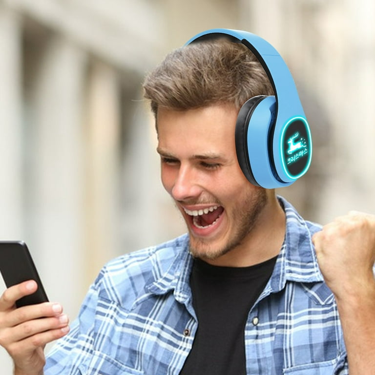 Wireless Headphones, HD Stereo, 10HRS Play BLUE